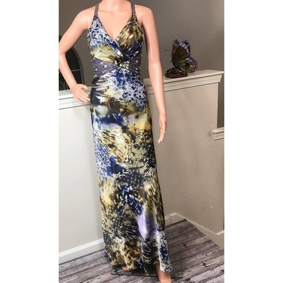 Ig Nite, multi colored halter maxi - Picture 1 of 7
